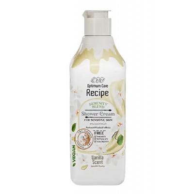 EVA OPTIMUM CARE RECIPE VANILLA SCENT SERENITY BLEND — SHOWER CREAM FOR SENSITIVE SKIN 370 ML